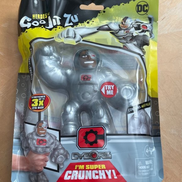 Heroes of Goo Jit Zu Cyborg Super Crunchy & Stretchy DC Comics New 2021 - Picture 1 of 4
